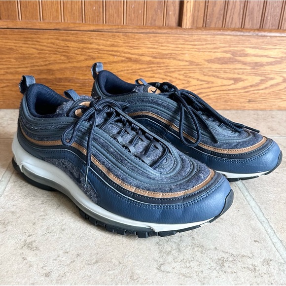 Nike Wool Thunder Blue Air Max 97 Se Runner Training Sneakers Size 10 - Picture 1 of 9